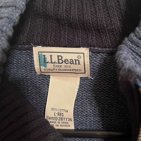Large L.L. Bean turtle neck with 1/4 zip! - Picture 3 of 4